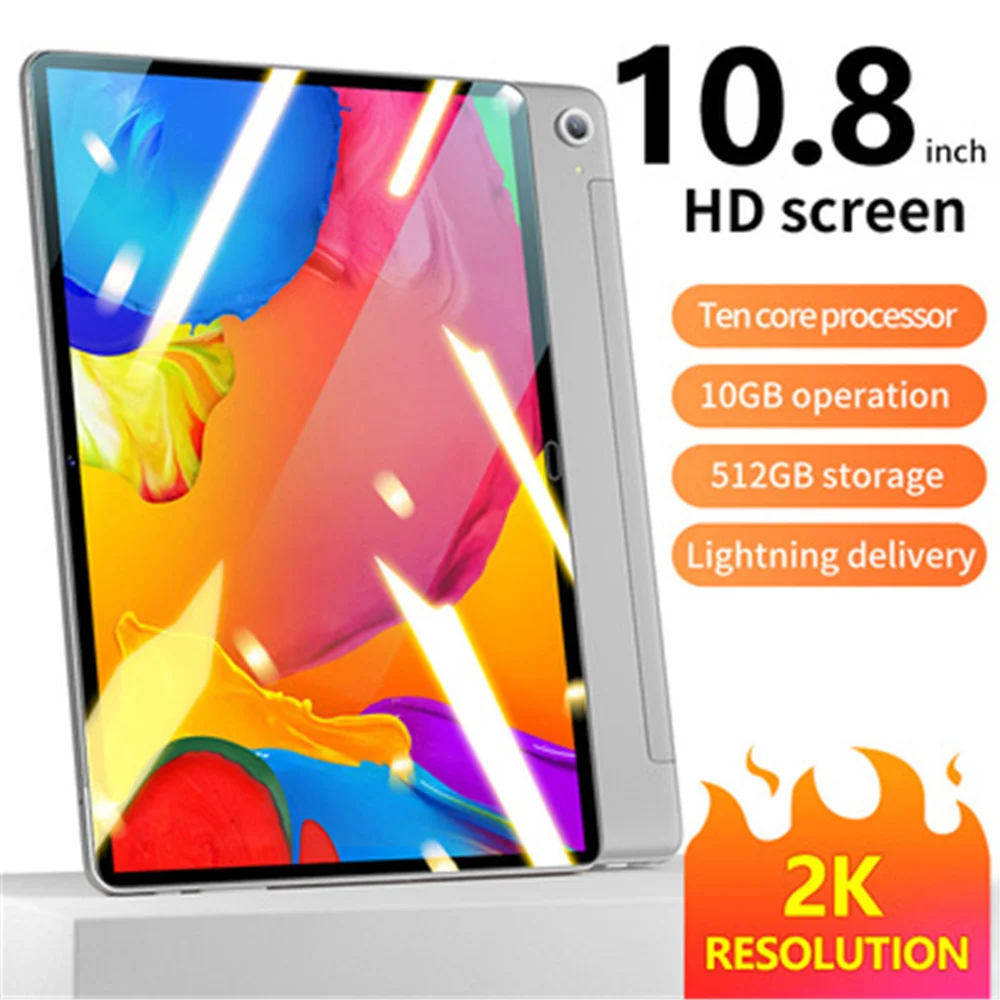 

2021 New 10.8 Inch Tablet Computer With 2k Screen Ten-Core Android System Magnetic Absorption Business Learning Tablet Computer