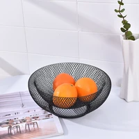 double layer wrought iron grid fruit basket living room household fruit tray dried fruit basket candy snack storage tray