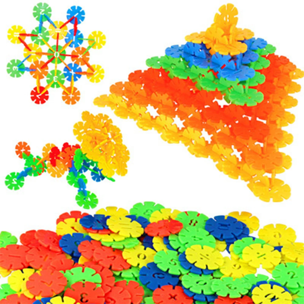 Снежинка строительные блоки утолщенная пластиковая сплайсинга от 1 до 7 лет