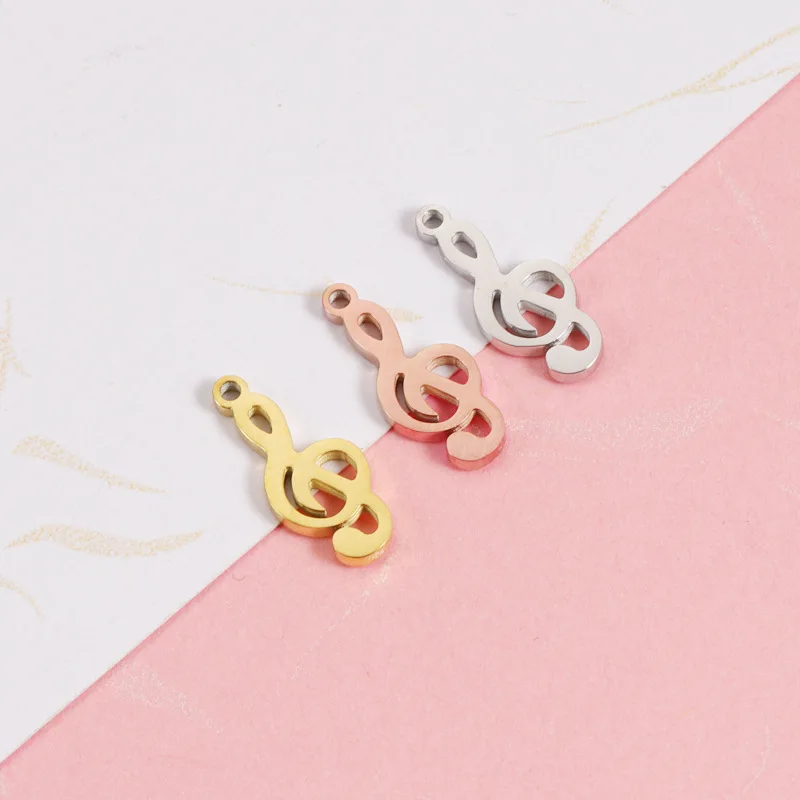 

Подвеска в виде музыкальной ноты из нержавеющей стали с зеркальной полировкой, сделай сам, подвеска в виде музыкальной ноты, браслет, ожерел...