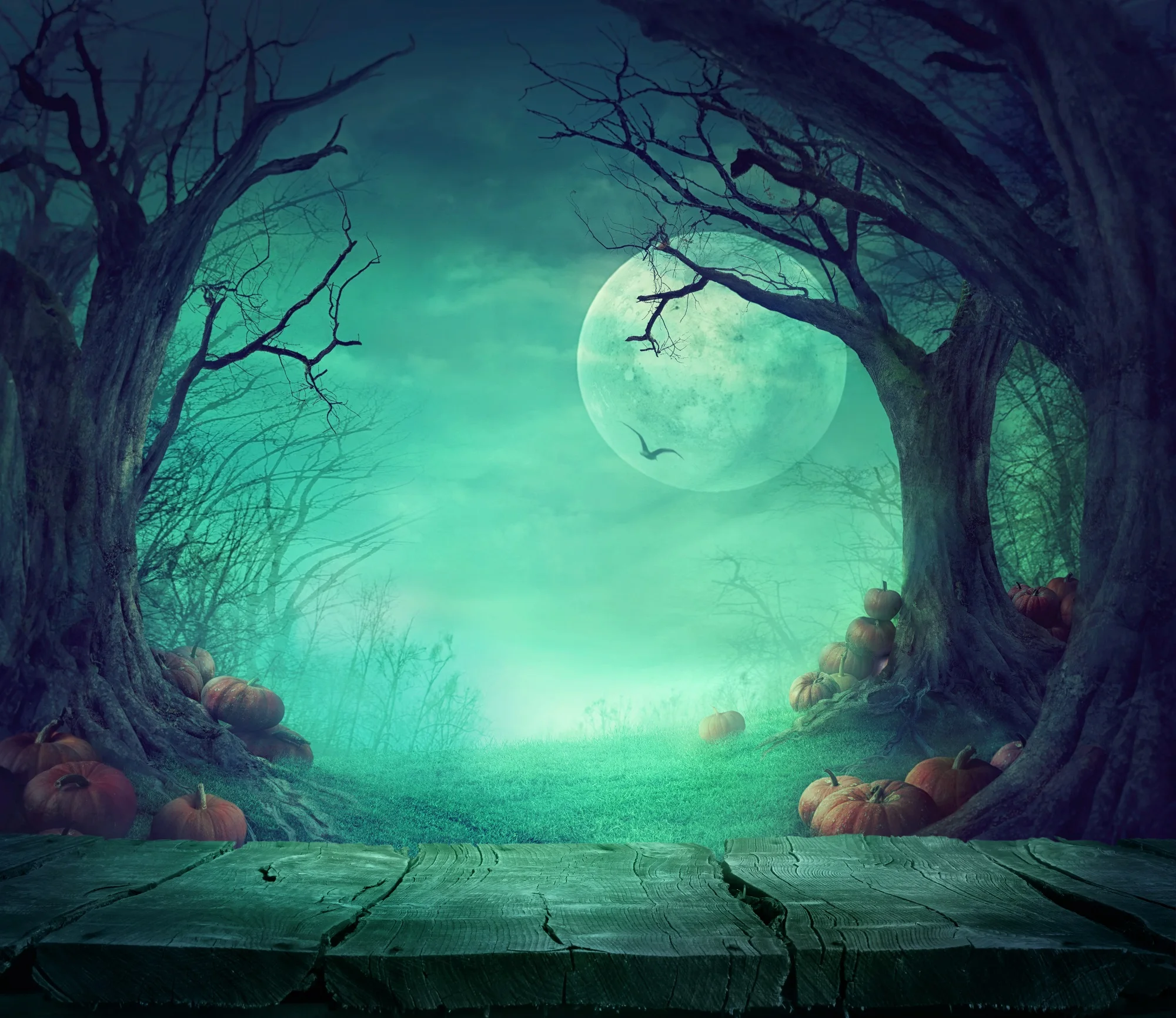 

Halloween Trick Or Treat Graveyard Crow Dark Night Prayer Pumpkin Graveyard Soul Indoor Background Cloth