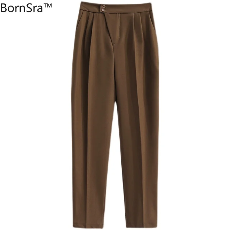 

unicinder 2021 Large Size Ladies Drape Straight Leg Son Fat Mm Loose Show Thin Shuangkou Harlan Suit Pants