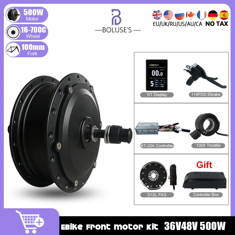 

EBike Conversion Kit 36V 48V 500W Front Wheel Hub Motor 16-29inch 700C ebike Kit motor For Electric Bicycle Conversion Kit