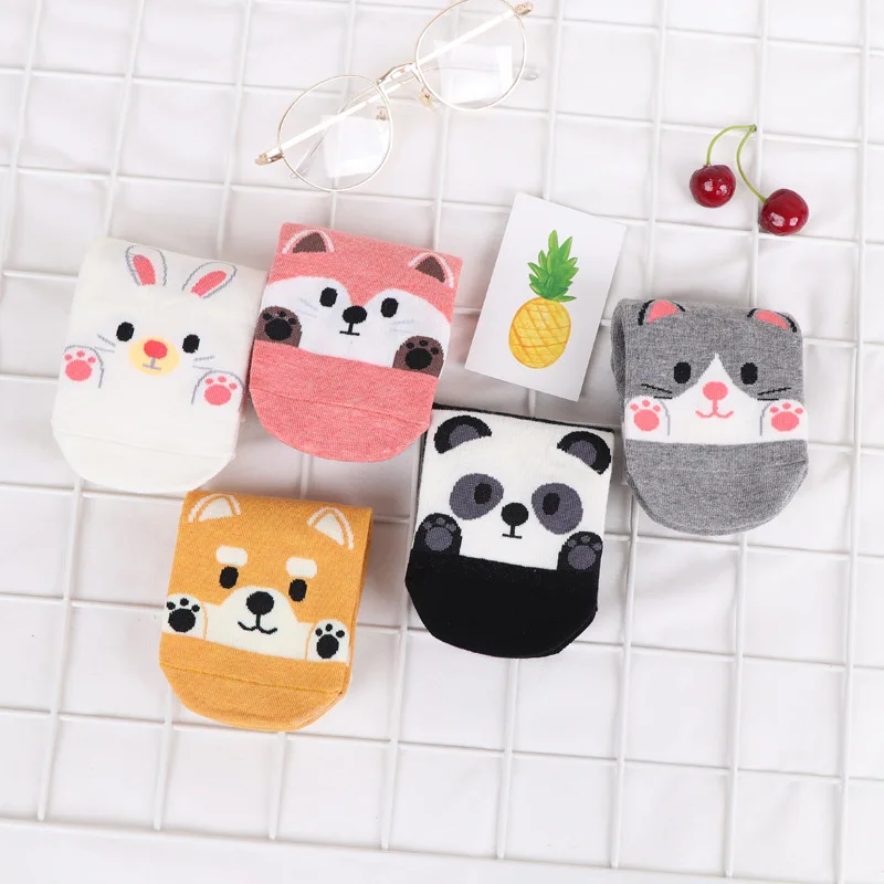 Новинка осени 2019 детские носки с мультяшным животным принтом модные короткие для