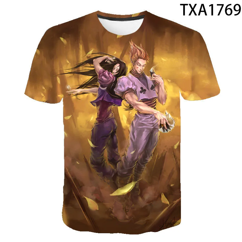 

Summer New Hunter x hunter Streetwear Fashion T-shirt Boy Girl Kids 3D Printed Casual Short Sleeve Men Women Children Tops Tee