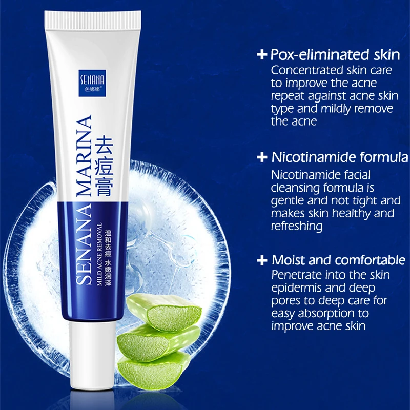

Acne Removal Cream Aloe Vera Anti Acne Oil Control Shrink Pores Blackhead Removal Moisturizing Nicotinamide Face Care 30g