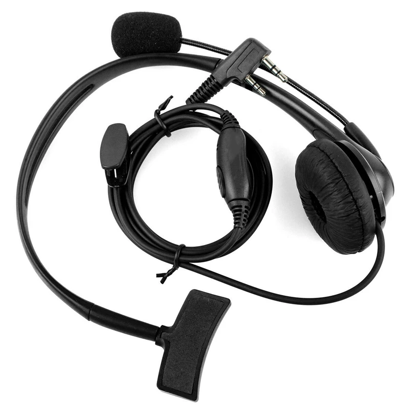2-контактный микрофон Ptt гарнитура наушники для Kenwood Baofeng Uv5R 888S радио | Электроника