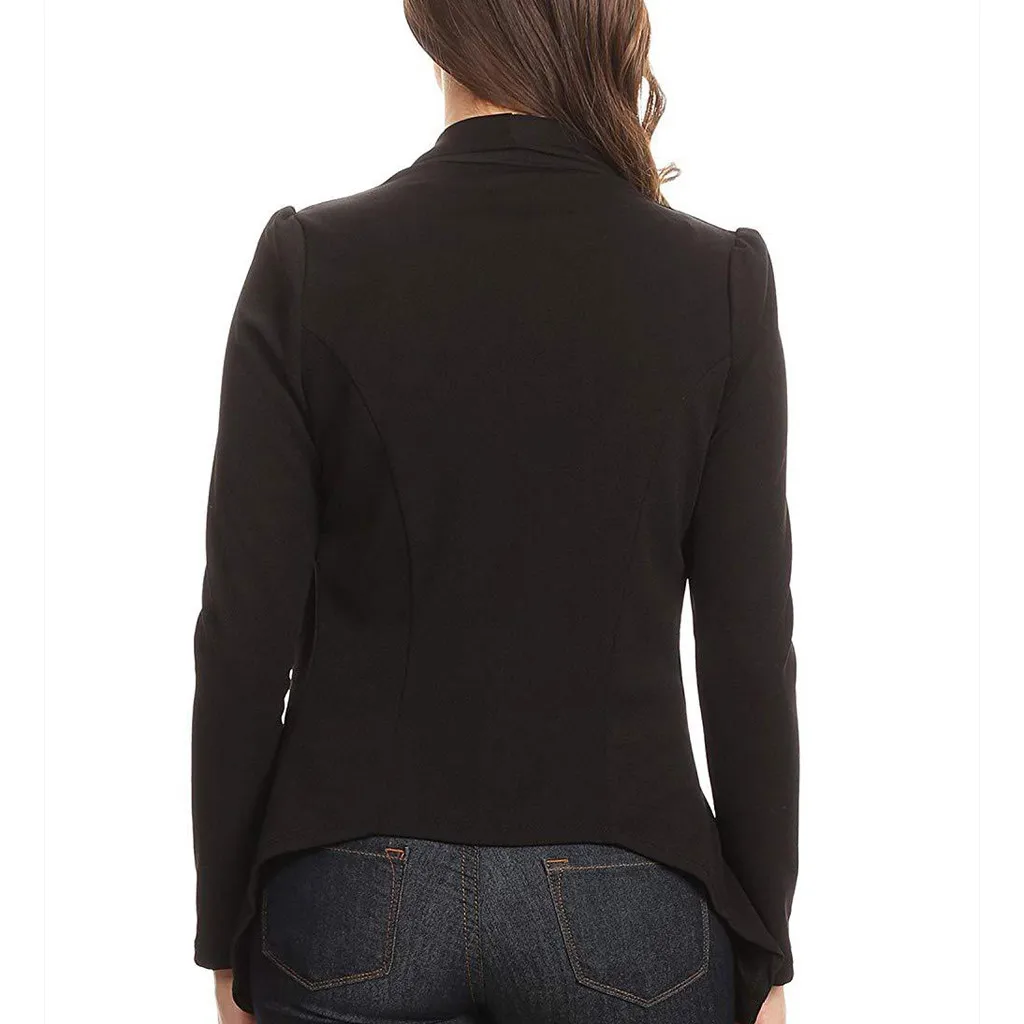 Женская накидка с отворотом длинное пальто блейзеры Женский Повседневный