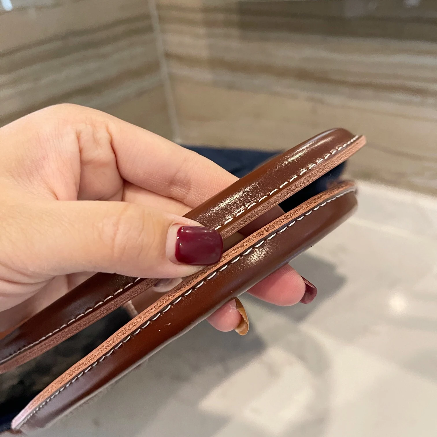 

With logo New 2021 fashion elegant Denim Blue canvas Splicing Genuine Leather Royal blue High capacity Shoulder Bags