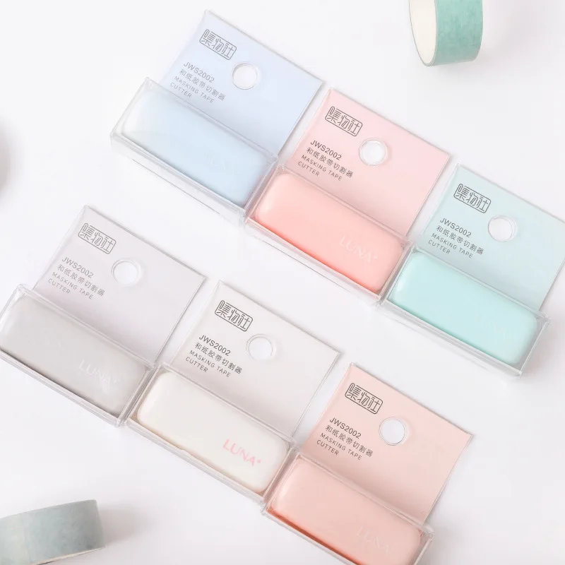 

1pcs/candy color mini washi tape cutter convenient to carry school student office tape 6-30mm cutter stationery
