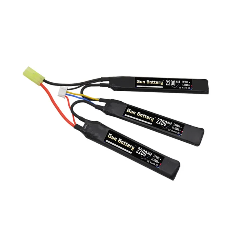2 шт 3S водяной пистолет Lipo батарея Разъемное соединение 1 V 2200mAh 40C 452096 для мини