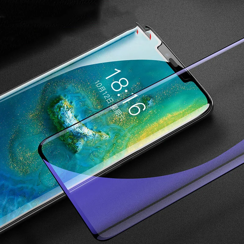 Защитное стекло 3D для Huawei P30 Pro Mate 20 RS закаленное с защитой от синего излучения OPPO