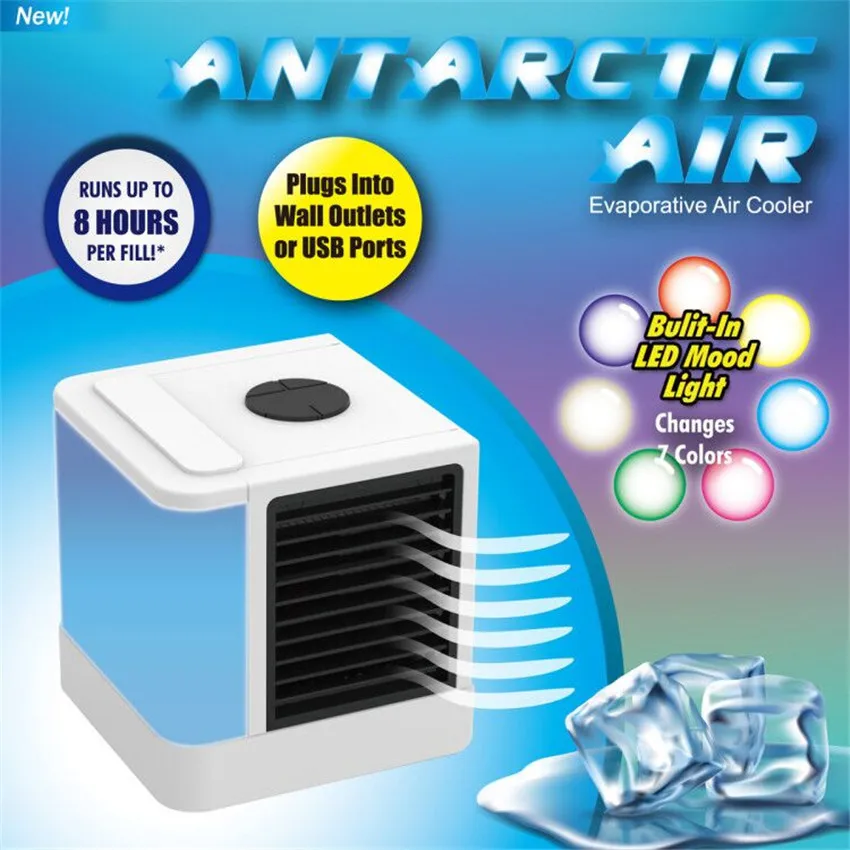 2019 USB Mini Portable Air Conditioner Humidifier Purifier 7 Colors Light Desktop Cooling Fan Cooler for Office Home | Бытовая техника