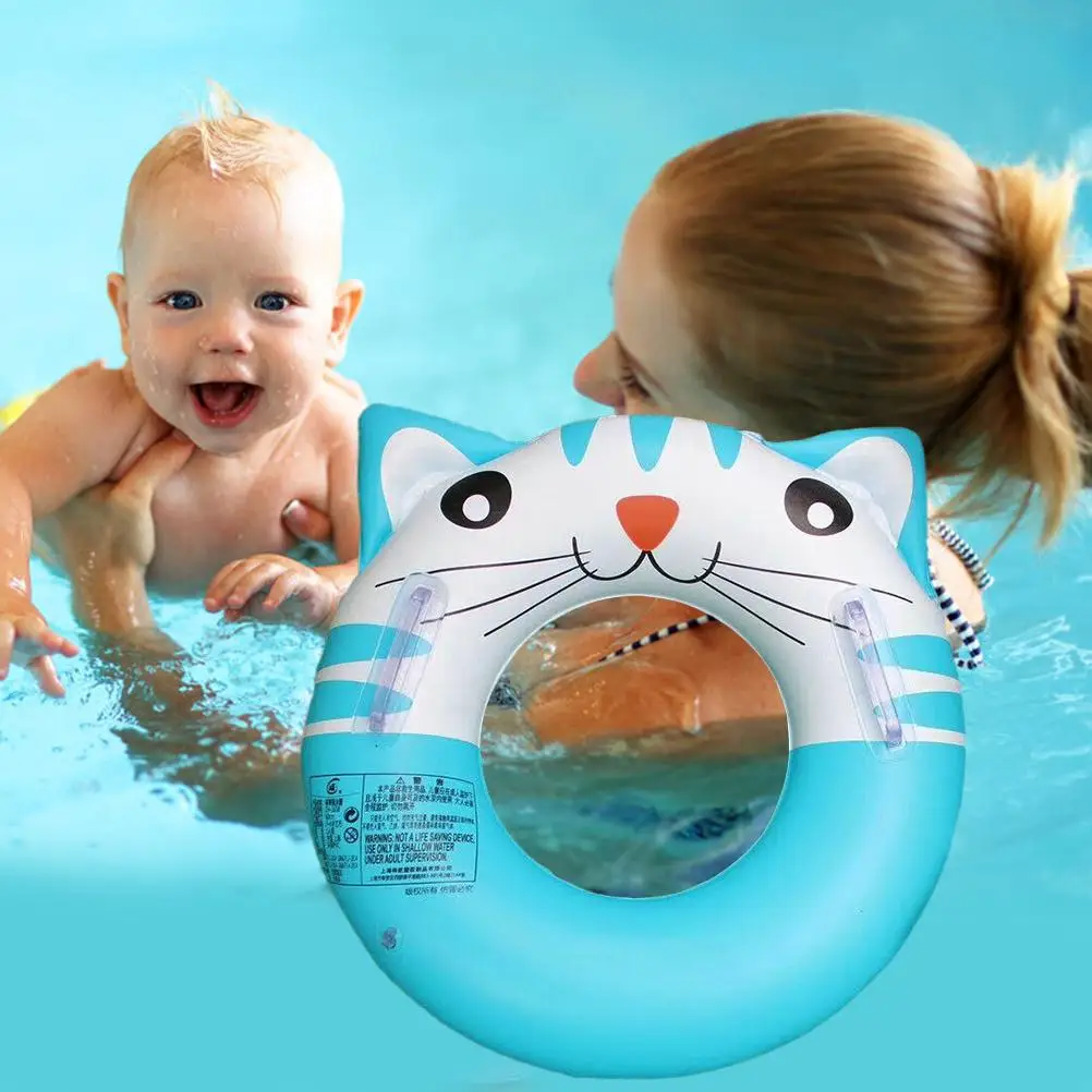 

Cartoon Baby Swimming Ring with Sunshade Pool Float Inflatable Swimming Circle Baby Seat Swimming Pool Toys Party