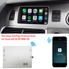 Зеркальный модуль автомобильного радиоприемника, для Audi A6, C6, Q7, рестайлинг, беспроводной интерфейс apple carplay, Wi-Fi, android