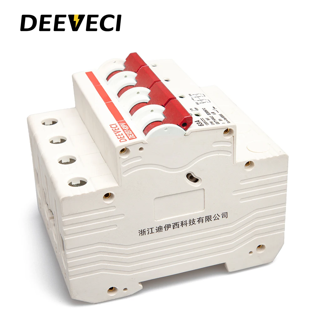 4P DC солнечная энергия фотогальванический PV выключатель 6A 10A 16A 20A 25A 32A 40A 50A 63A