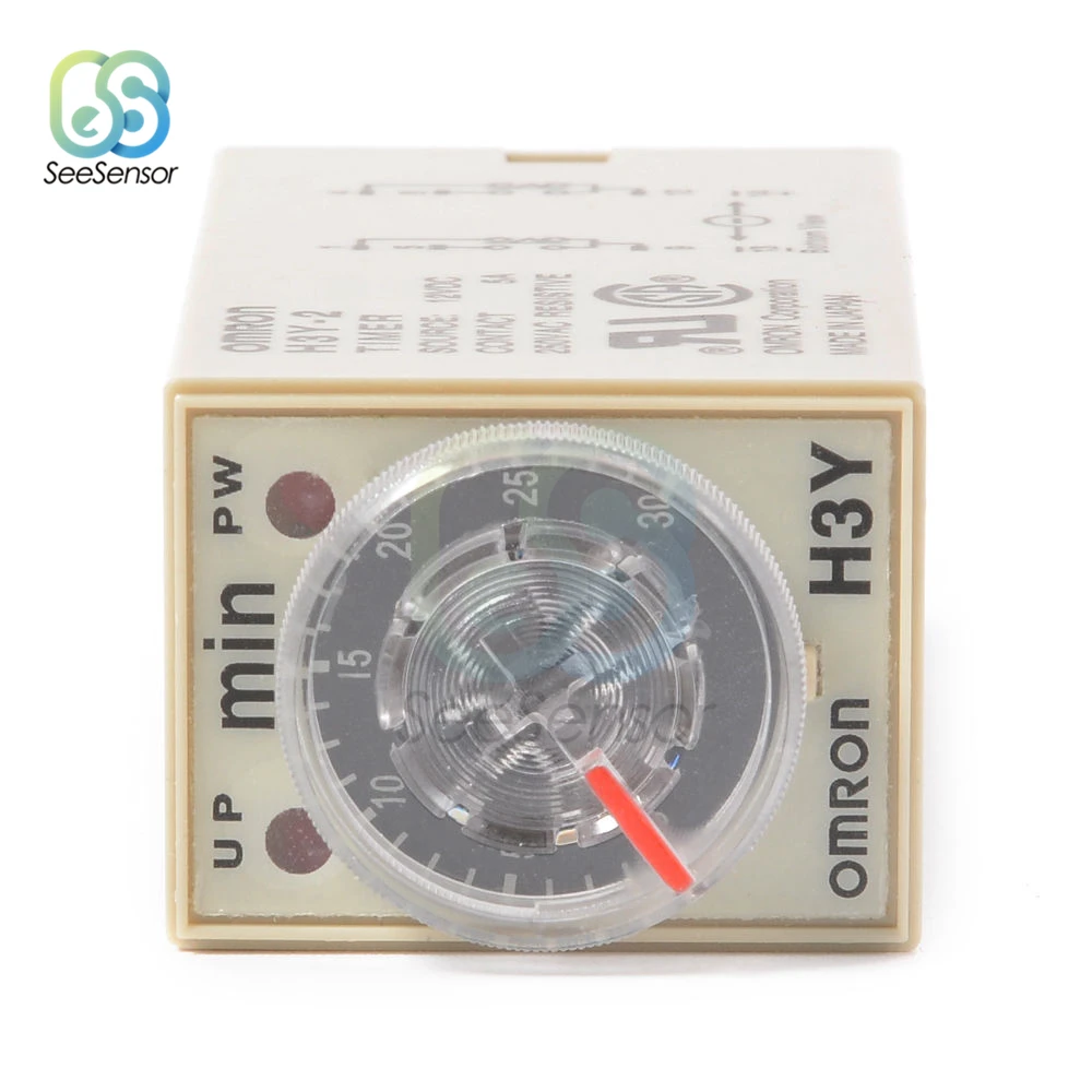 H3Y 2 AC 110V 220V DC 12V 24V Реле времени задержки 0 30 минут/секунды|Реле| |