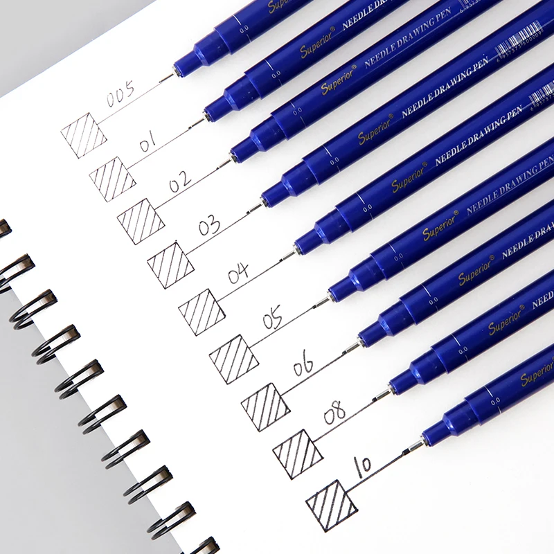 Ручка игла Micron с рисунками черные тонкие чернила кисти маркеры для рисования