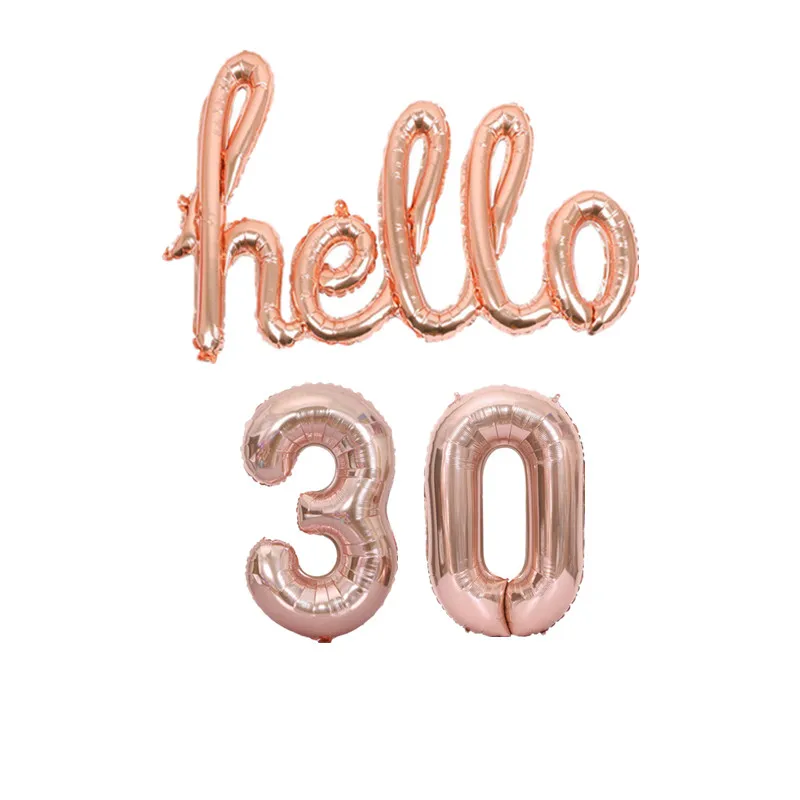 1 комплект розовое золото Hello18 шары 18 дней рождения шар для девушки декорации с