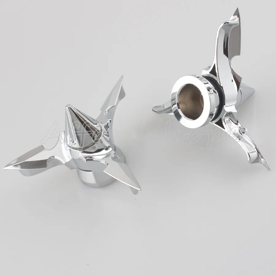 1 пара хромированные передние лезвия из АБС пластика вращающаяся ось колпачок