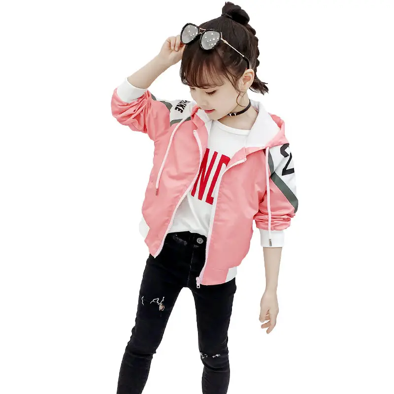 Детская одежда на весну куртки для девочек пальто и 2021 Новинка Верхняя с