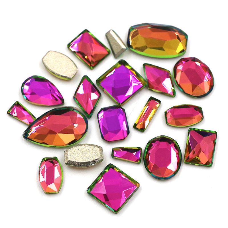 20 шт./пакет высококачественные розы светлые Кристаллы с плоским основанием k9