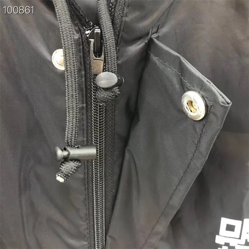 

19ss Vetements QR code Jackets Men Women 1:1 Best quality Oversized Raincoat DHL Coats Waterproof Windbreaker Vetements Jacket