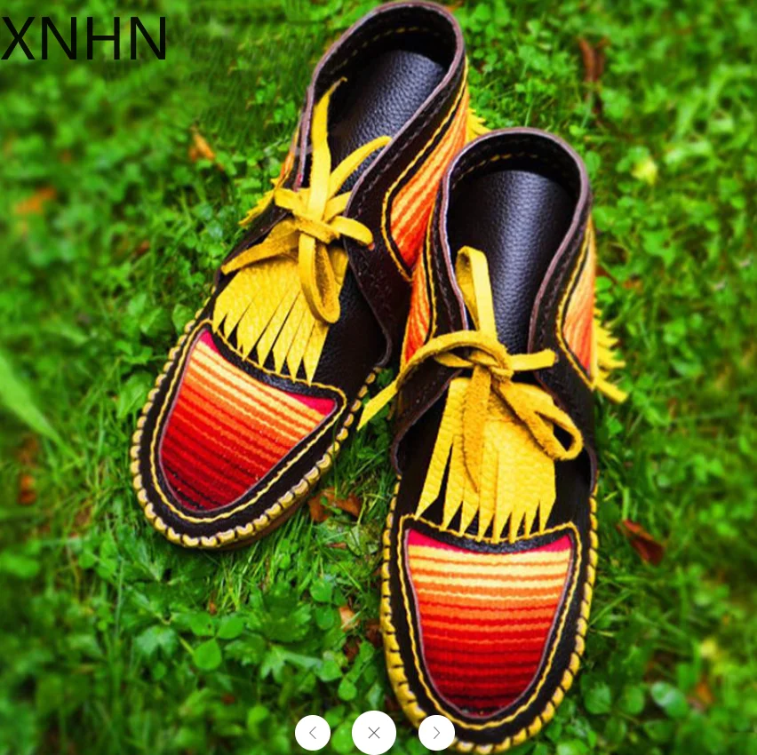 Wram/зимние ботинки Женские зимние средней длины из искусственной кожи с бахромой