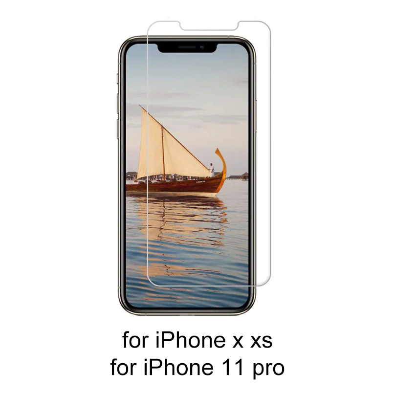 for 5.8 inch 9H закаленное стекло для Iphone 7 8 6 6s Plus 5 5S Se Защитное стекло для экрана для Iphone 11 Pro Xs Max X Xr пленка - Цвет: for 5.8 inch