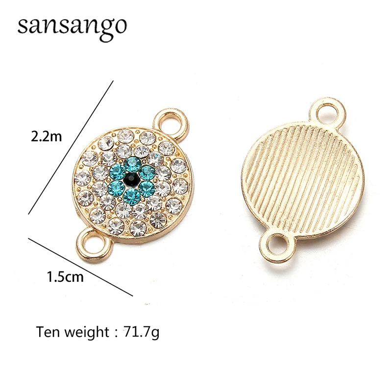 10 шт./лот круглые кристаллы геометрия шармы разъемы для сережек сделай сам