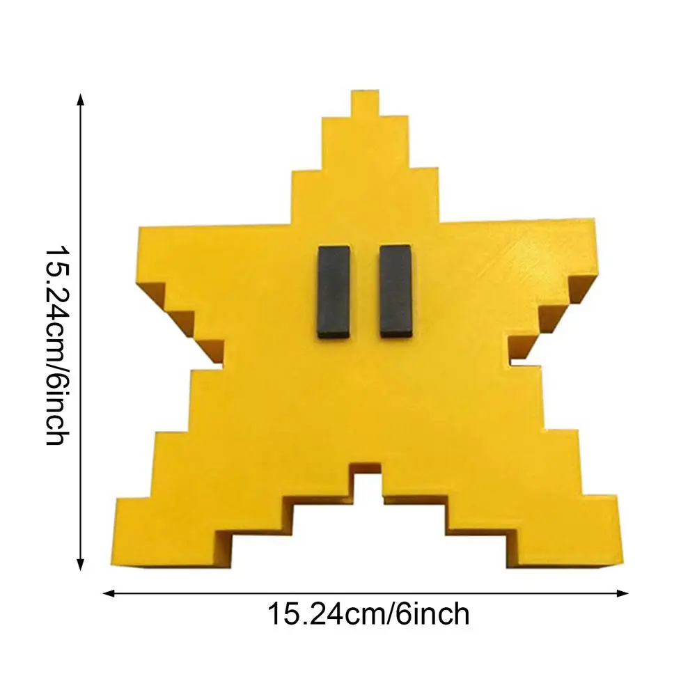 

Christmas Tree Topper 3D Pixel 5 Point Star Treetop Decor Star Cute Ornament Christmas Tree Top Christmas Tree Decor