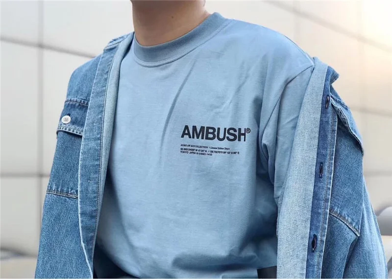 19ss Ambush футболка для мужчин и женщин 1:1 высокое качество светоотражающая Хай-стрит