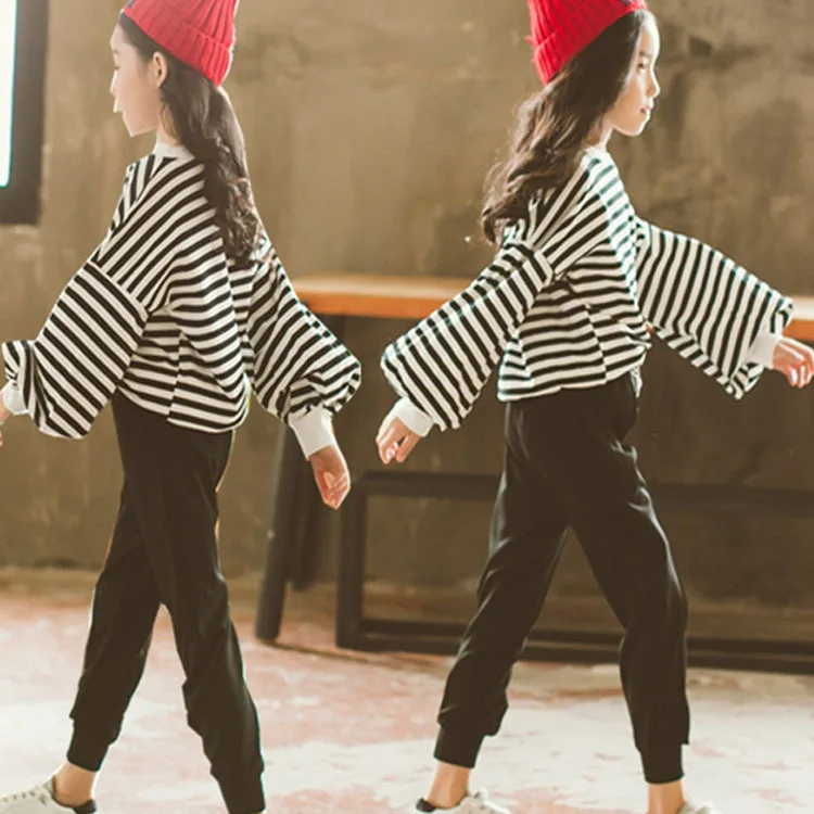 

school striped big girls clothes set autumn sport sets 2 PCS girls tracksuits teenage girls sets outfits kids clothing 2018