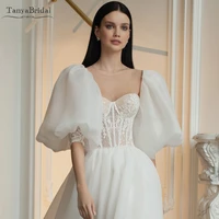 organza puff sleeves short elegant bridal detachable sleeves fashion sleeve accessories dg035