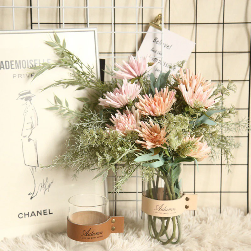 

Home Decoration Wedding Hand Bouquets Plant Wall Fake Flowers Indoor Garden Decoration Office Desktop Table Artificial Flowers