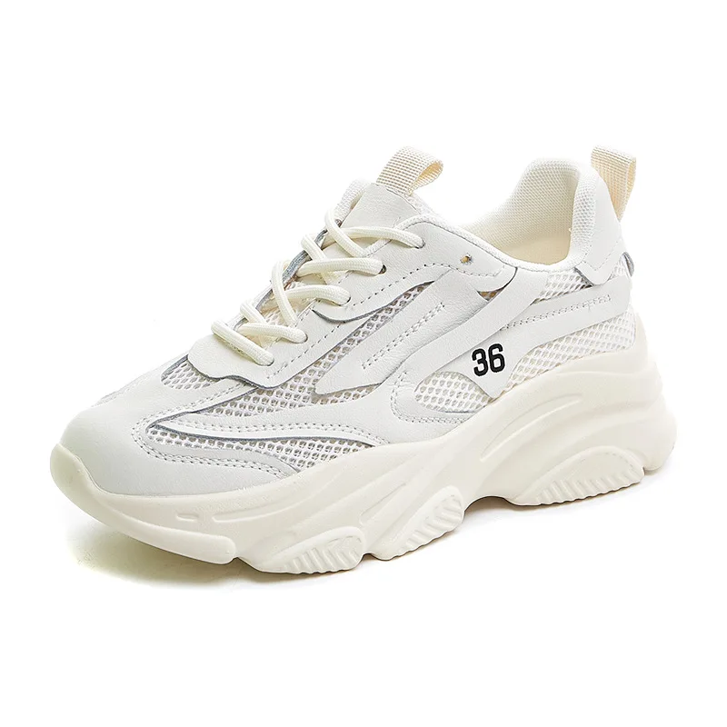 

Torre shoes 2021 summer new breathable mesh sponge cake platform leisure sports white shoes platform shoes for women sneakers