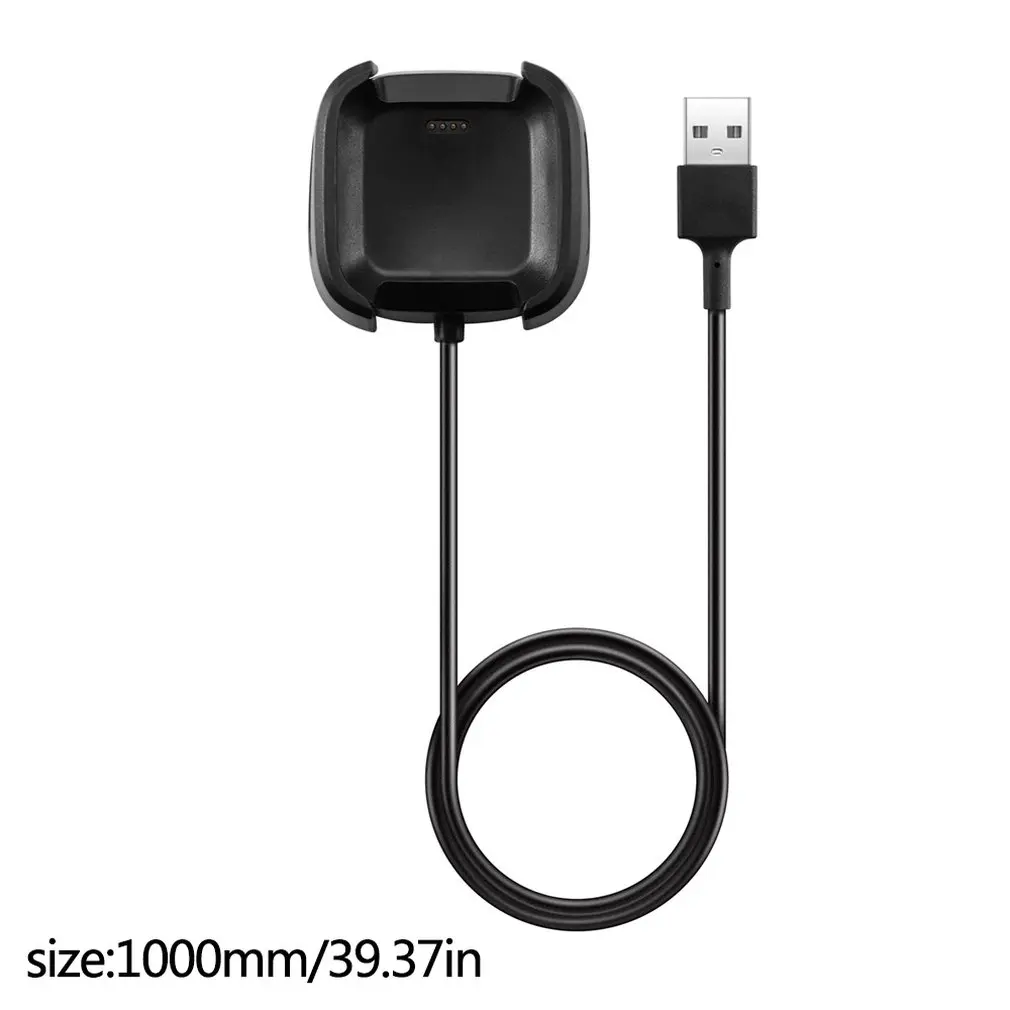 Charger Replacement Usb Charging Cable For Fitbit Versa 100cm Dock Smartwatch-black | Электроника