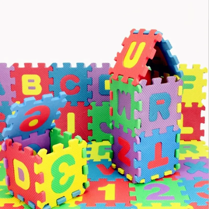 36 шт./компл. 3D пазл головоломка для детей детские мягкие мини-буквы алфавита цифры