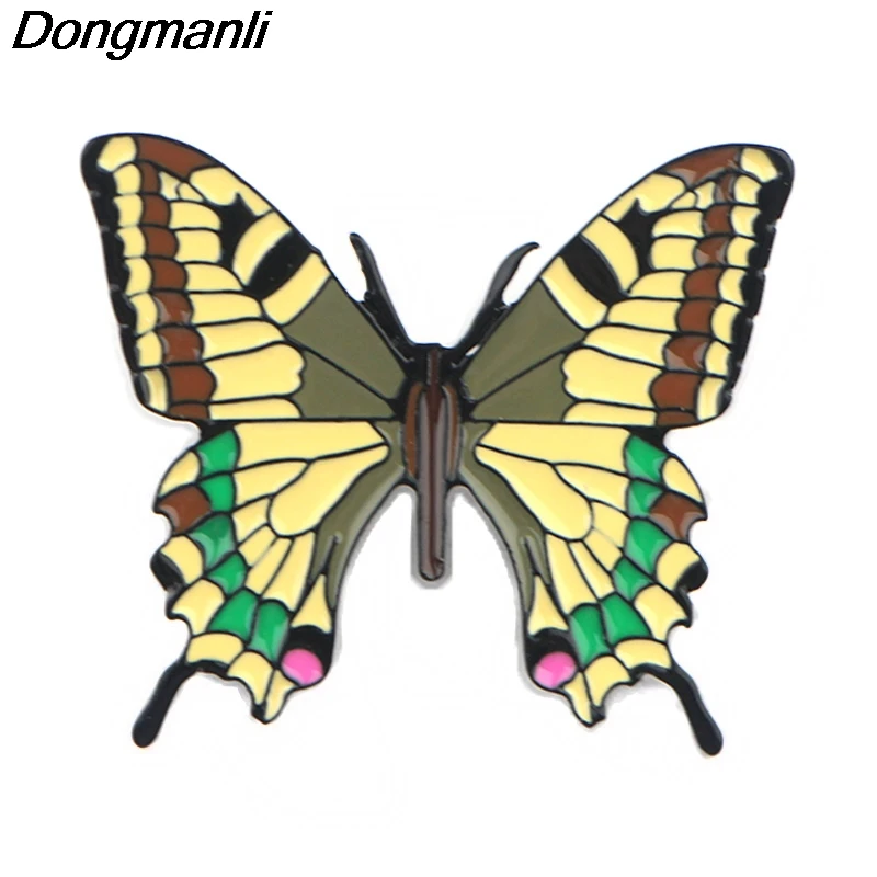P4188 Dongmanli бабочка металлические эмалированные булавки и броши для женщин модные нагрудные булавки рюкзак сумки значок подарки