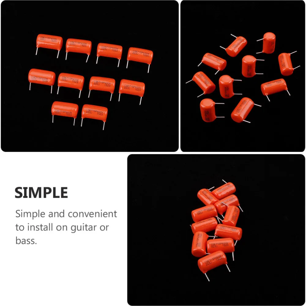 

1 Set Drop Guitar Tone Capacitors Copper Guitar Bass Capacitors Guitar Supplies