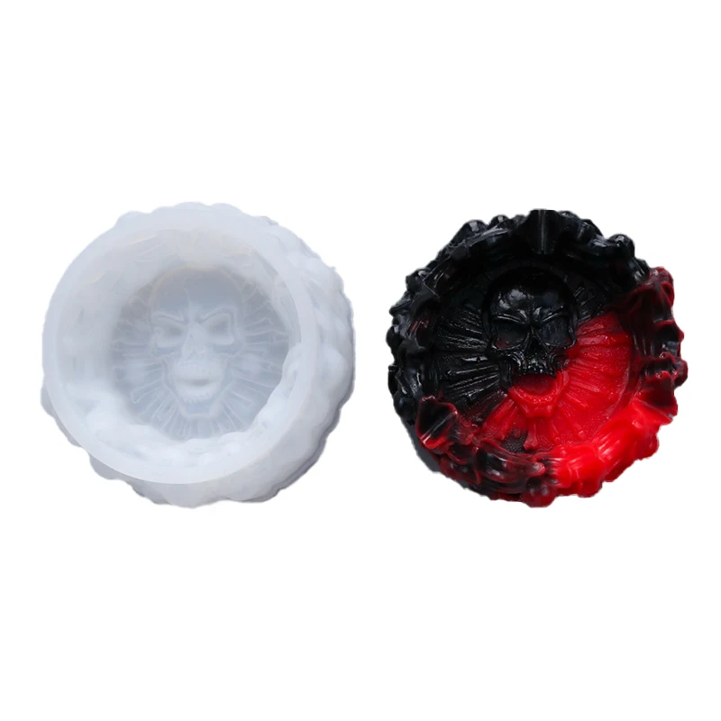 

Ashtray Resin Silicone Mold 3D Creative Skull Ashtray Resin Craft Jewelry Tool