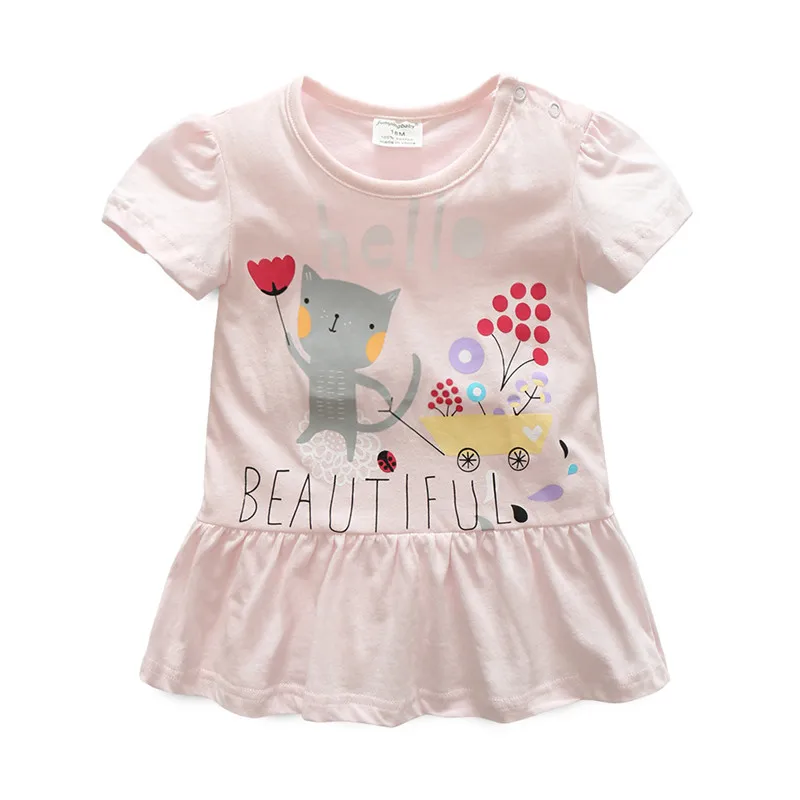 T7201 Jumpingbaby/ г. Футболка для мальчиков; Детские футболки; летние топы; футболки для девочек; koszulka Tracktor koszulki meskie roupa menina Enfant - Цвет: T7201