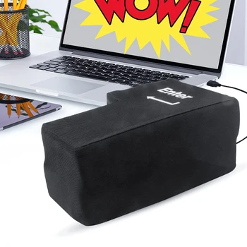 Creative Anti-Stress Computer Huge Enter Key Big Giant USB Keyboard Vent Button Pillow Office Desktop Stress Reliever 4