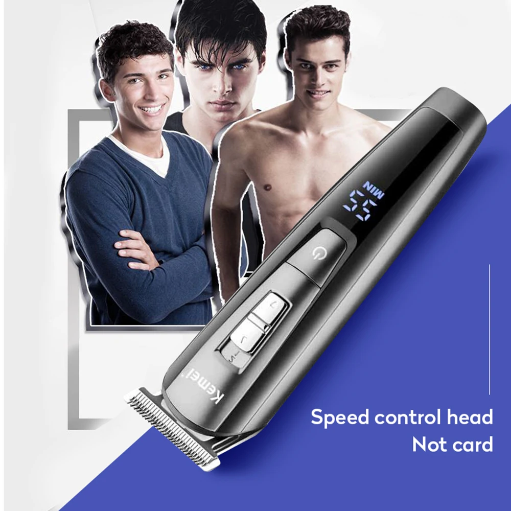 WEIDZ Профессиональный цифровой триммер для волос перезаряжаемая электрическая