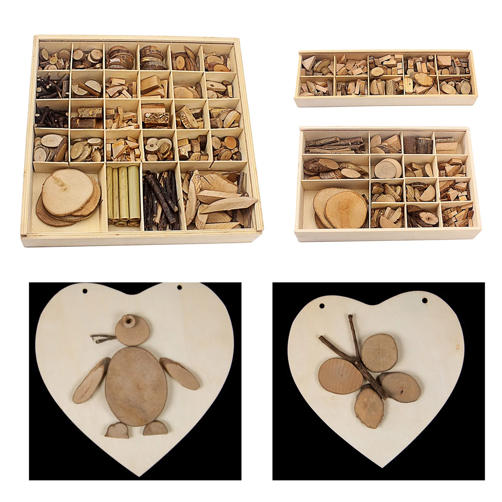 

Assorted Size Natural Tree Bark Wood Slices Pieces for Arts Crafts DIY