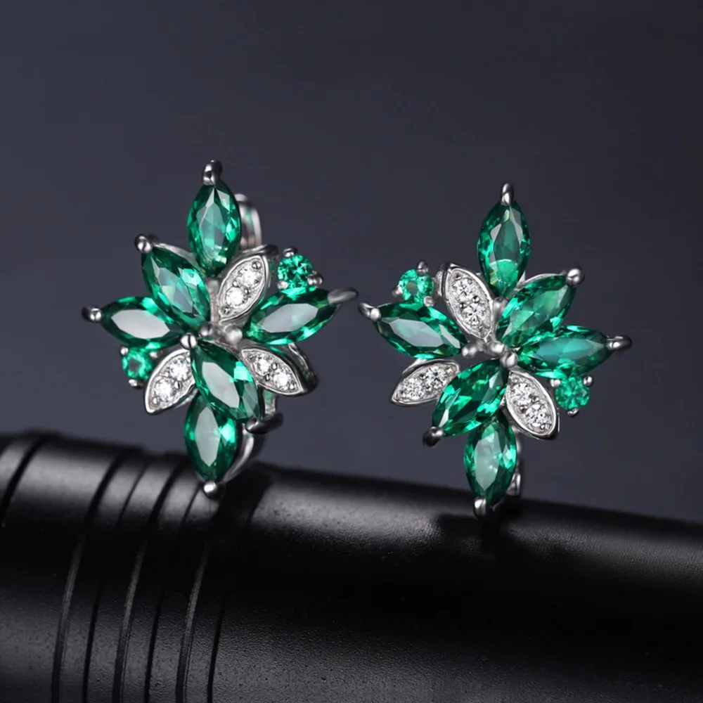 Женские серьги гвоздики из серебра 925 пробы с фианитом|Серьги-гвоздики| |