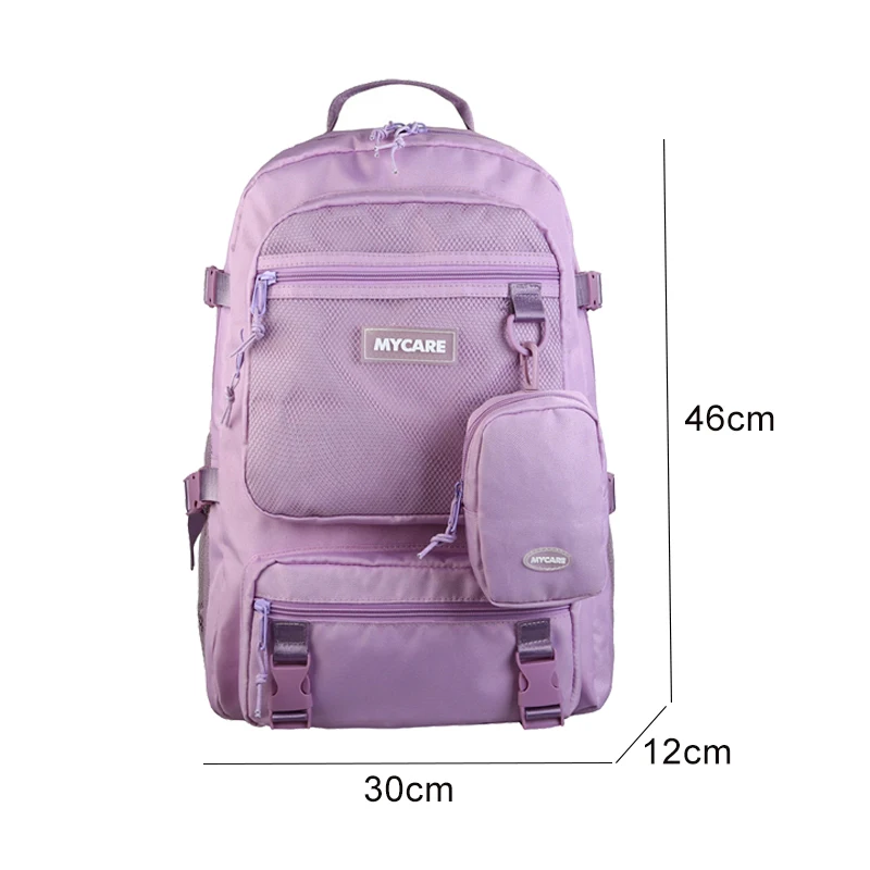 New Trend Tooling Backpack Female College Students Schoolbag Large Capacity Leisure Outdoor Travel Backpack 2021