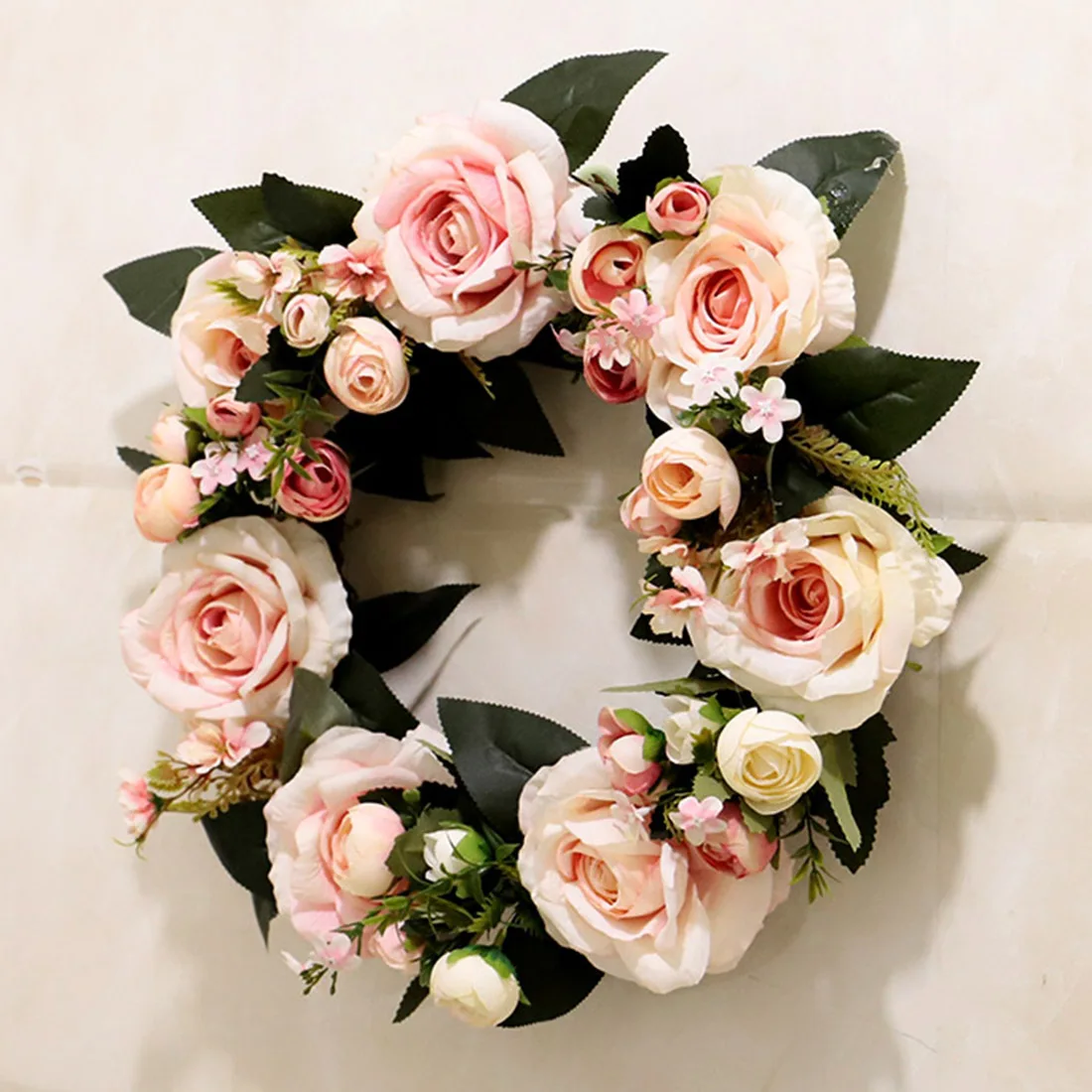Искусственный Розовый венок цветок лента-гирлянда искусственный из подсолнухов