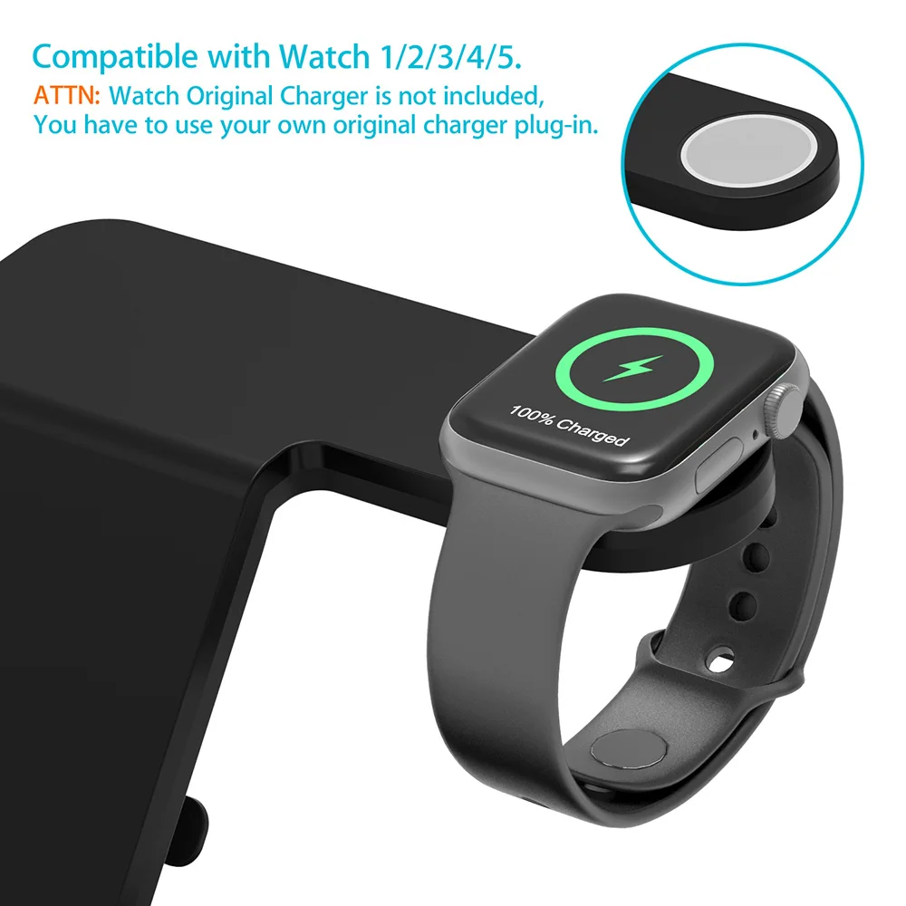 Беспроводное зарядное устройство Qi для Samsung S21 Galaxy Watch 5 в 1 быстрая зарядная док