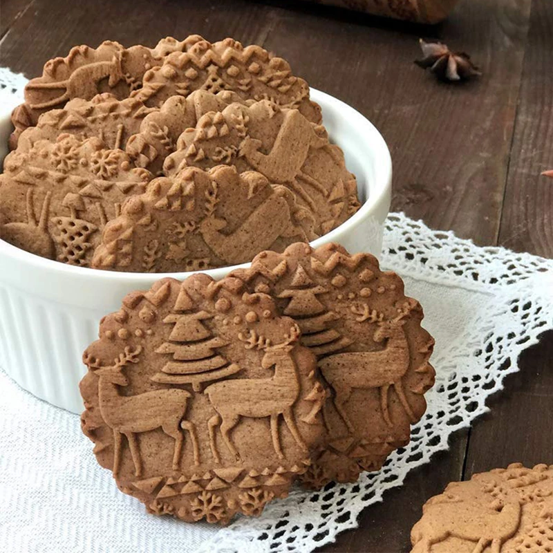 Рождественское тиснение печатное Печенье Тесто палка помадка инструмент толчок